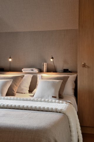 Tete de lit tissu chalet-chalet-megeve