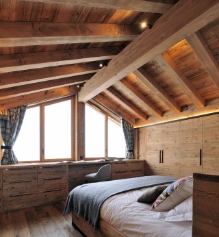 Chambre master vue montagne