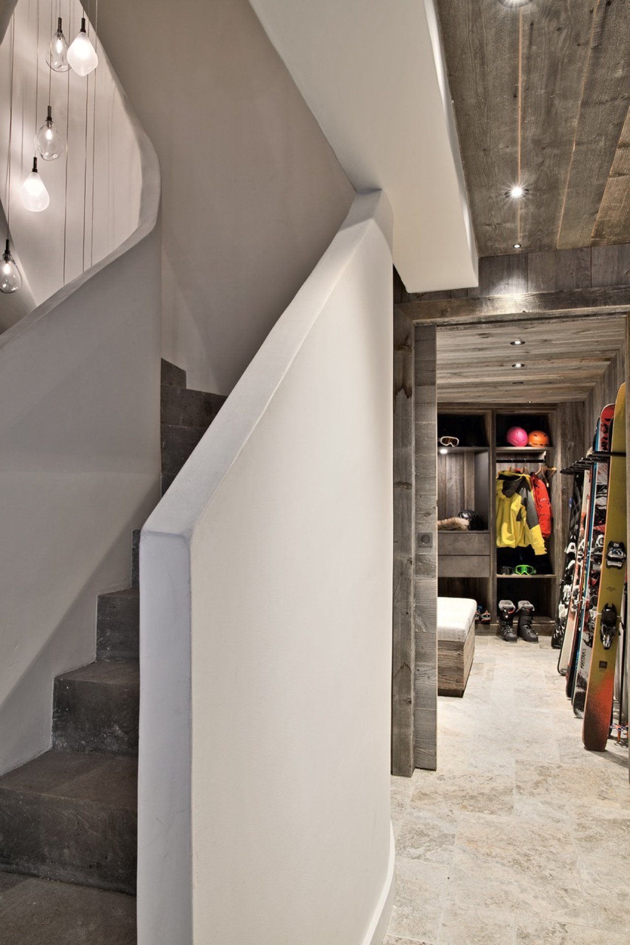 Chalet Bellarossa skiroom ©Studio Erick Saillet