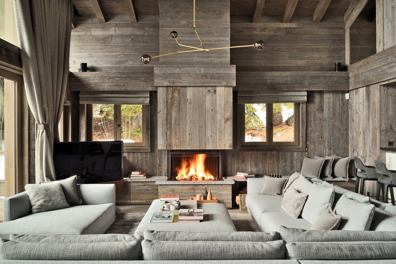 Chalet Bellarossa salon ©Studio Erick Saillet