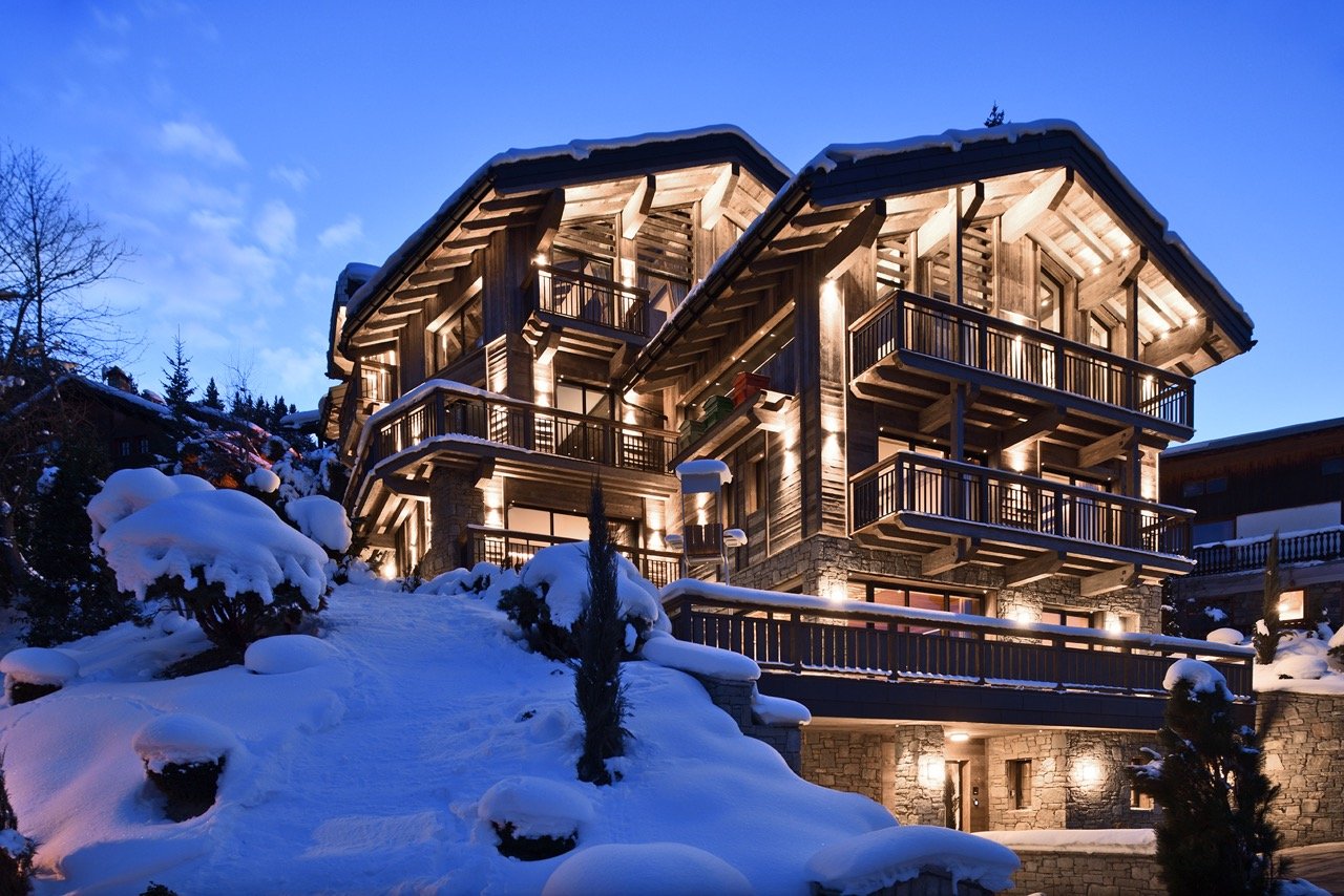 White Sand Courchevel chalet nuit © Studio Erick Saillet